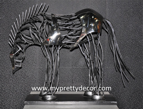 Metal Horse Sculpture