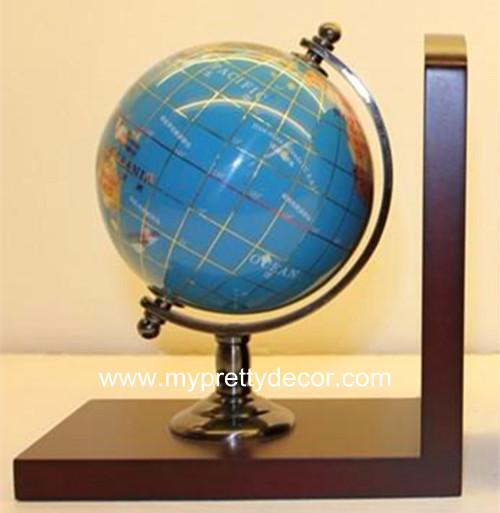 Rosewood Bookend Gem Globes