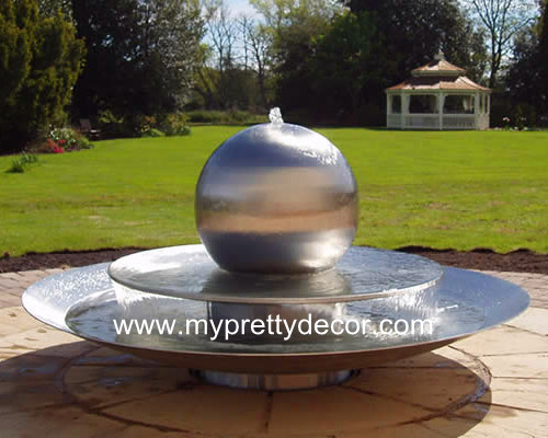 Steel Sphere Water Fountain