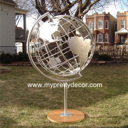 Stainless Steel Frame World Globes